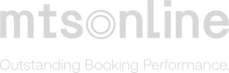 Mts online Logo mit dem Slogan Outstanding Booking Performance by a full service werbeagentur.