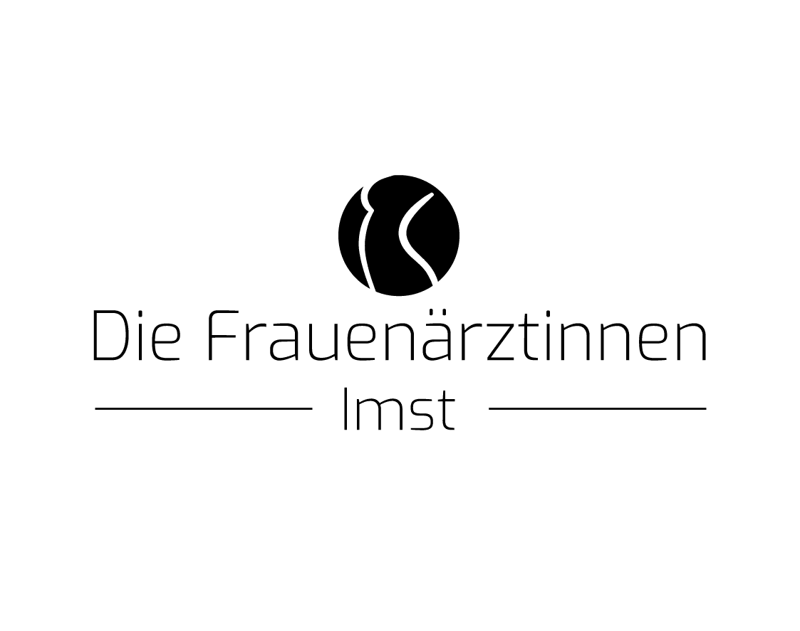 Logo mit einer stilisierten weiblichen Form und dem Text Die Frauenärztinnen Imst darunter.
