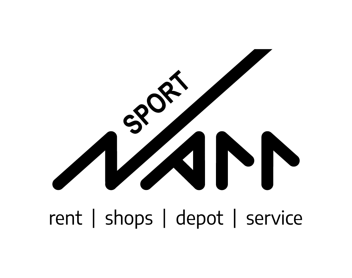 Logo mit SPORT NAMM und Text: rent, shops, depot, service darunter.